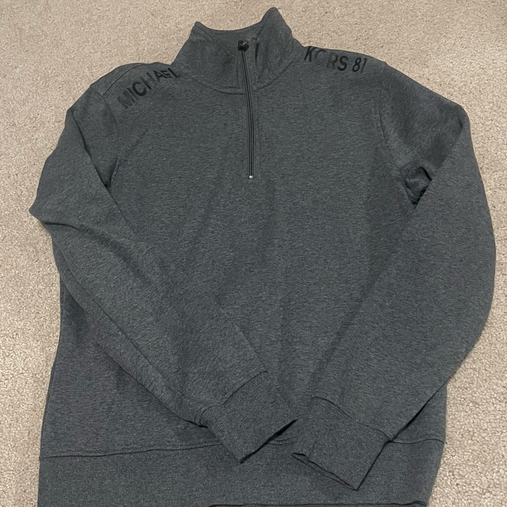 Michael Kors Gray Half-Zip Women's Sweater